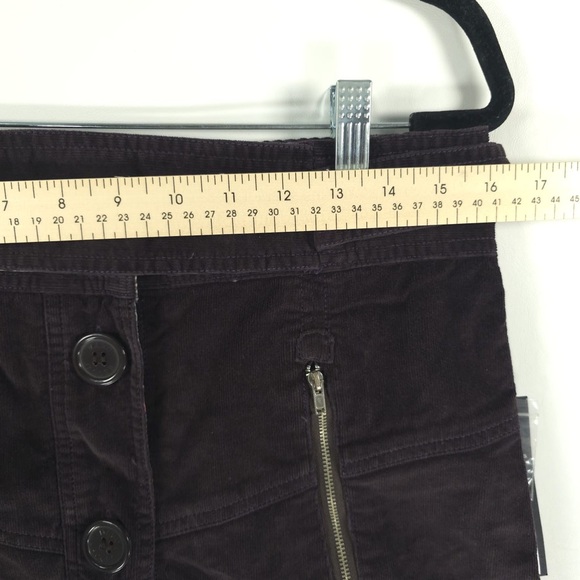 NWT MARC JACOBS Corduroy Button up Belted Mini Skirt RUM RAISIN W22231 Size 10 - Picture 5 of 10